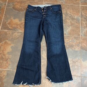 Ariat Dark Blue Flared Jeans with Raw Hem